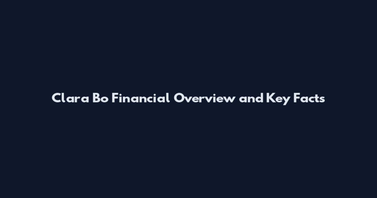 Clara Bo Financial Overview and Key Facts