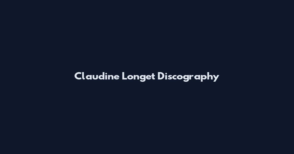 Claudine Longet Discography