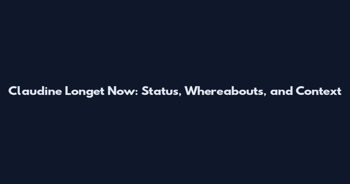 Claudine Longet Now: Status, Whereabouts, and Context