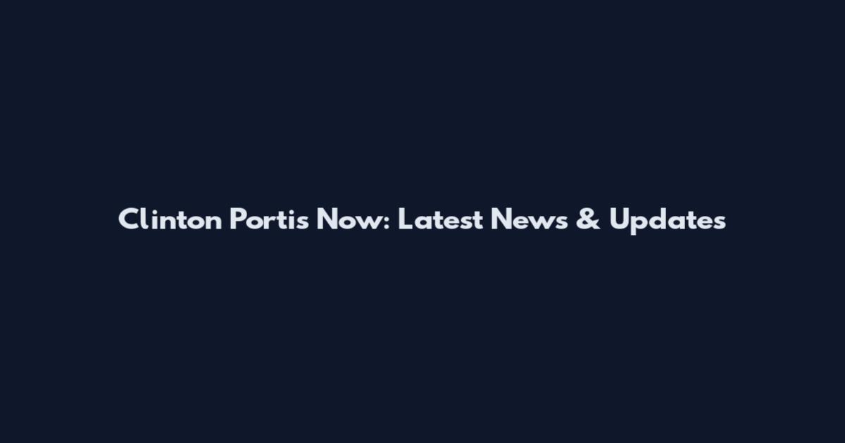 Clinton Portis Now: Latest News & Updates