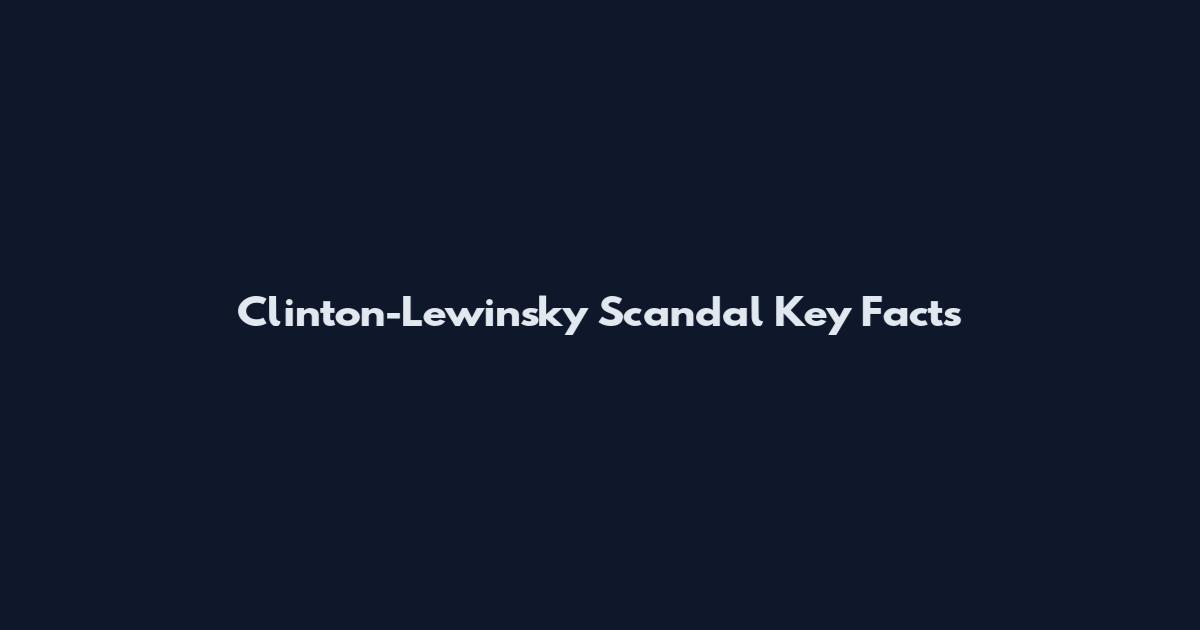 Clinton-Lewinsky Scandal Key Facts