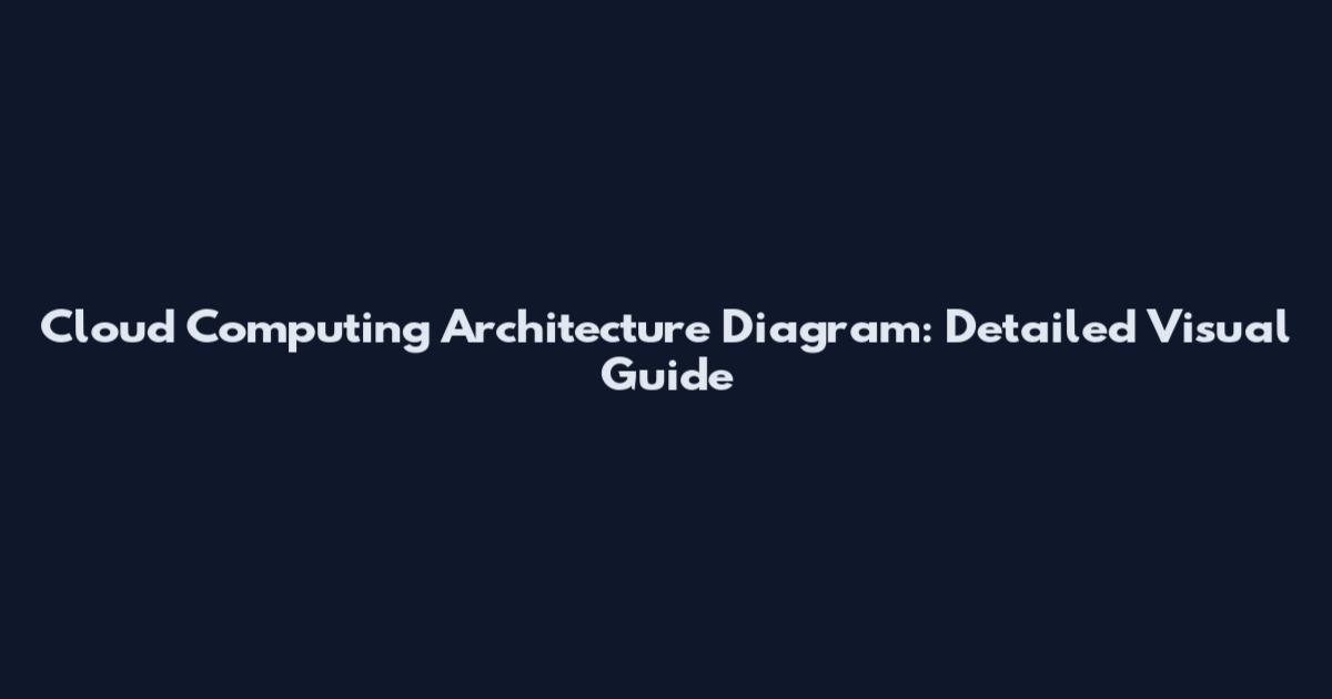 Cloud Computing Architecture Diagram: Detailed Visual Guide