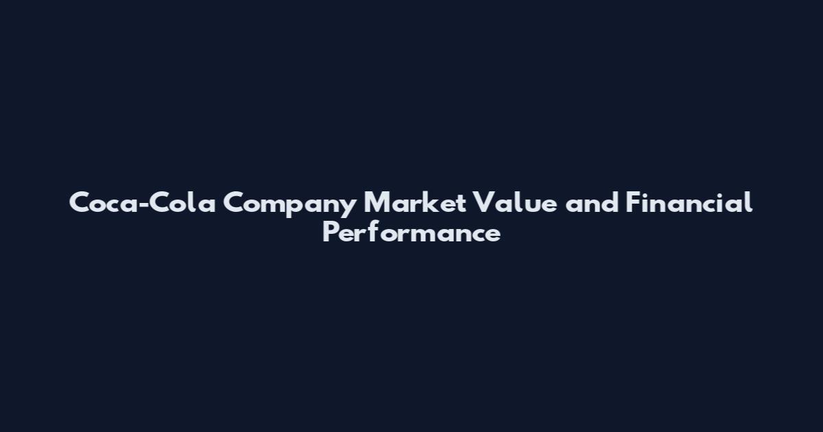 Coca-Cola Company Market Value and Financial Performance