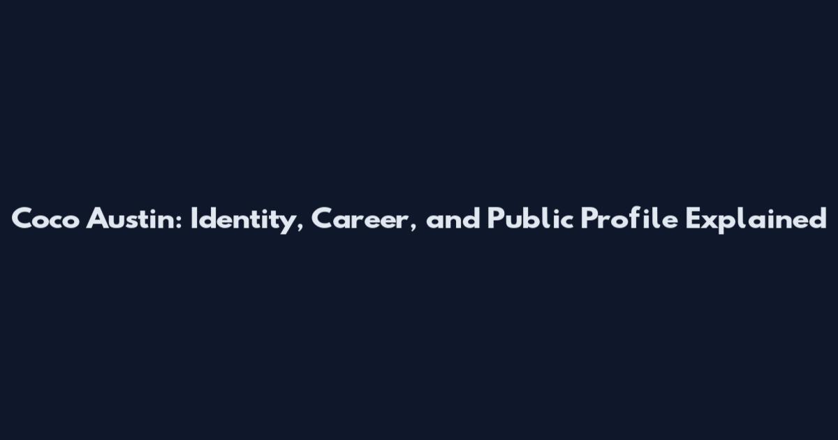 Coco Austin: Identity, Career, and Public Profile Explained