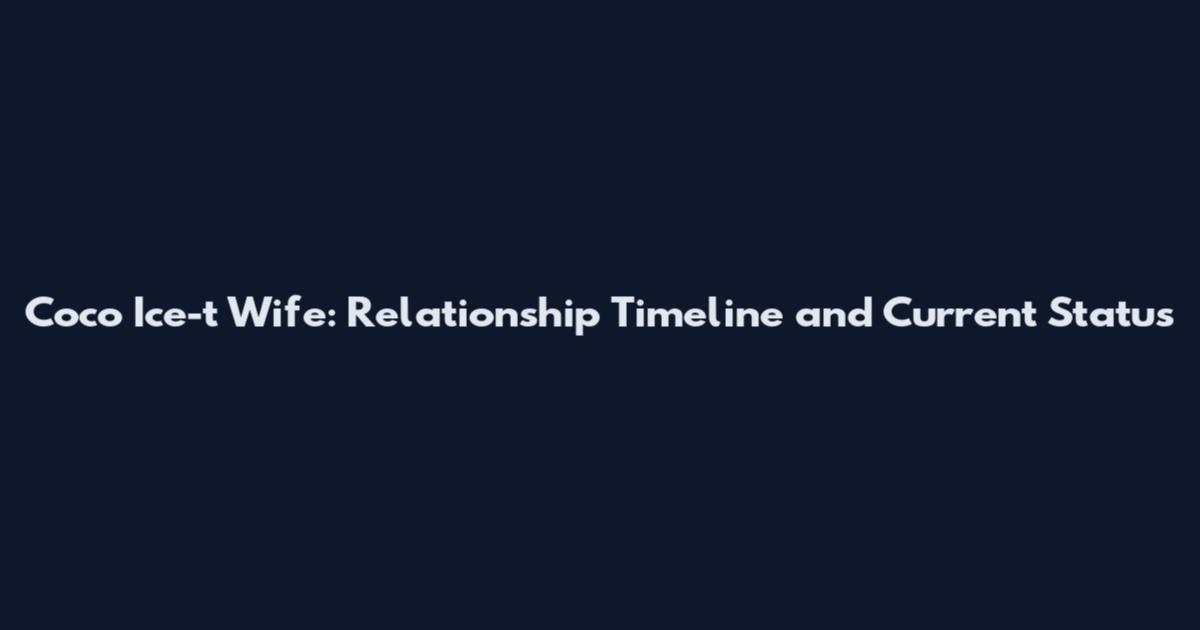Coco Ice-t Wife: Relationship Timeline and Current Status