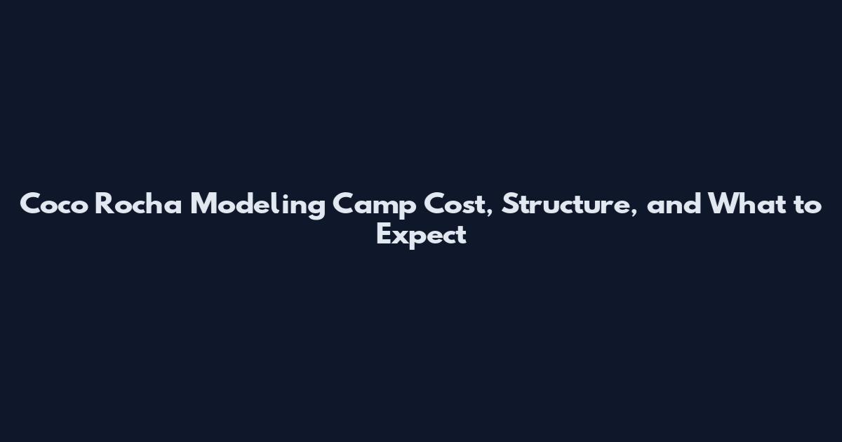 Coco Rocha Modeling Camp Cost, Structure, and What to Expect