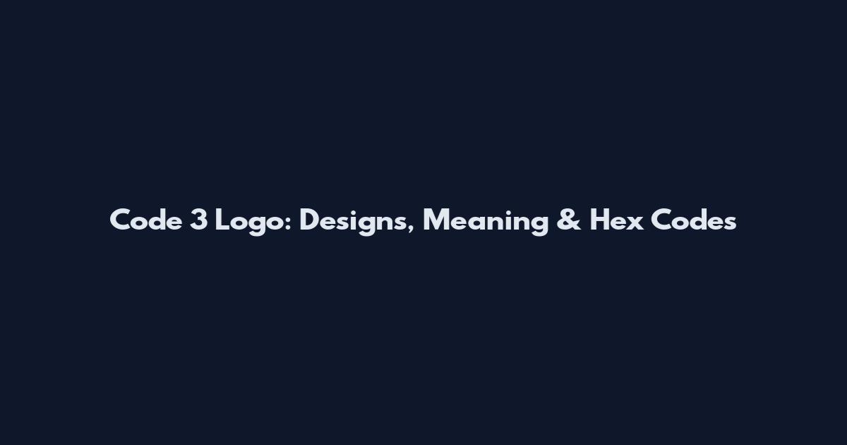 Code 3 Logo: Designs, Meaning & Hex Codes