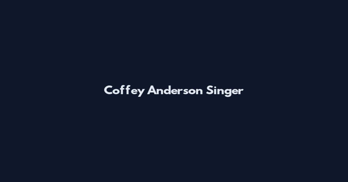 Coffey Anderson Singer