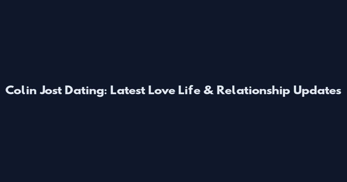 Colin Jost Dating: Latest Love Life & Relationship Updates