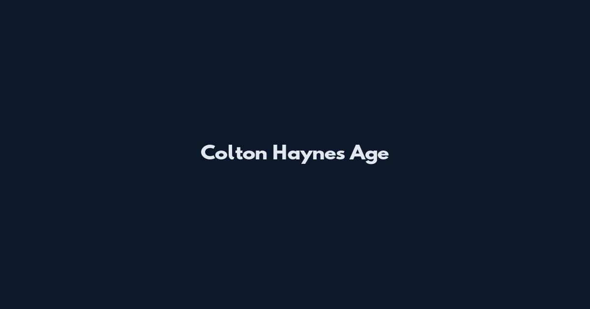 Colton Haynes Age