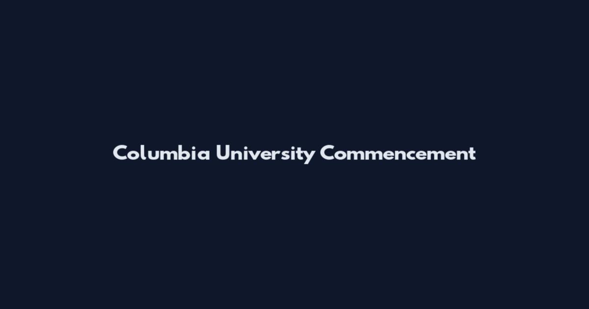 Columbia University Commencement