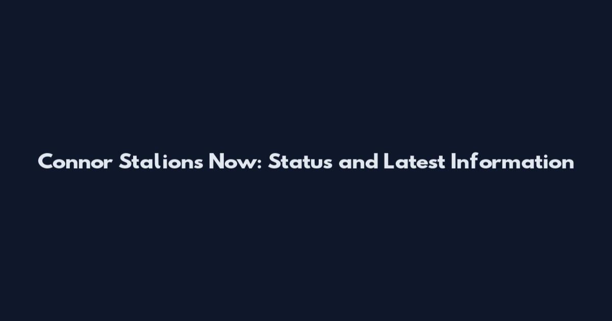 Connor Stalions Now: Status and Latest Information