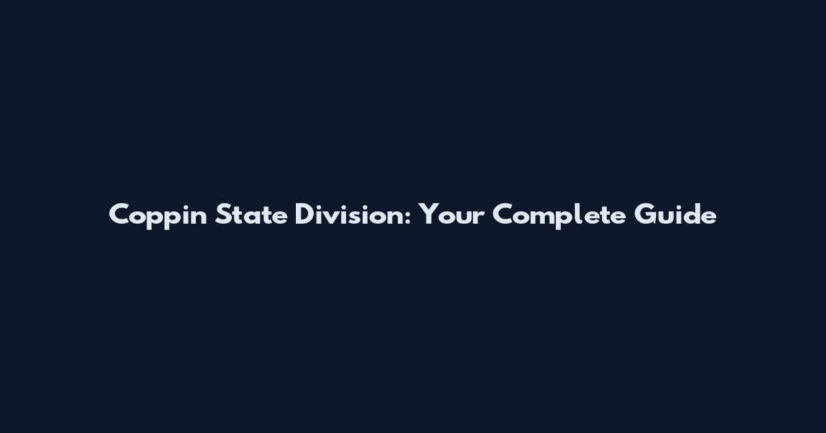 Coppin State Division: Your Complete Guide
