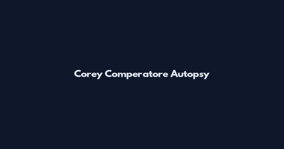 Corey Comperatore Autopsy