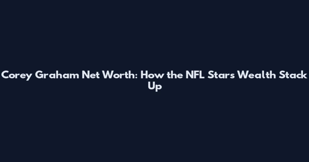 Corey Graham Net Worth: How the NFL Star's Wealth Stack Up