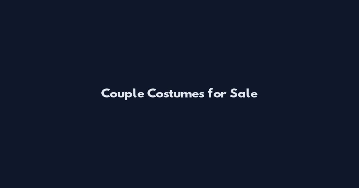 Couple Costumes for Sale