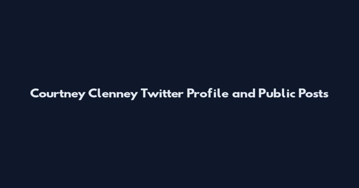 Courtney Clenney Twitter Profile and Public Posts