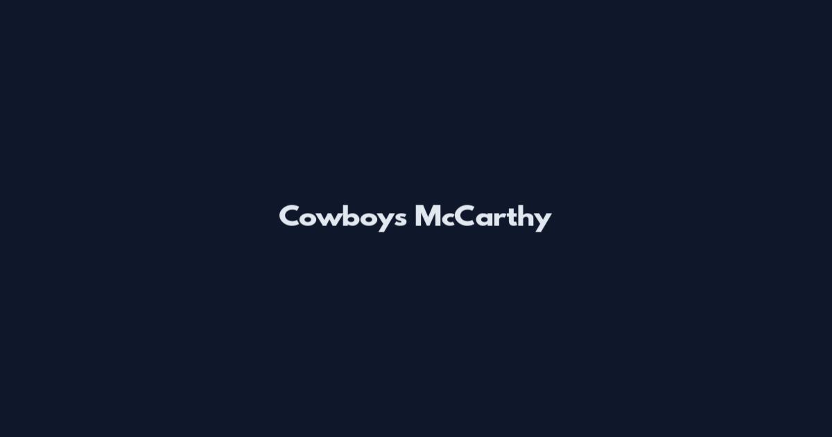 Cowboys McCarthy