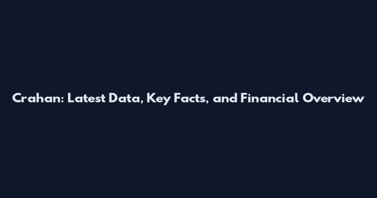 Crahan: Latest Data, Key Facts, and Financial Overview