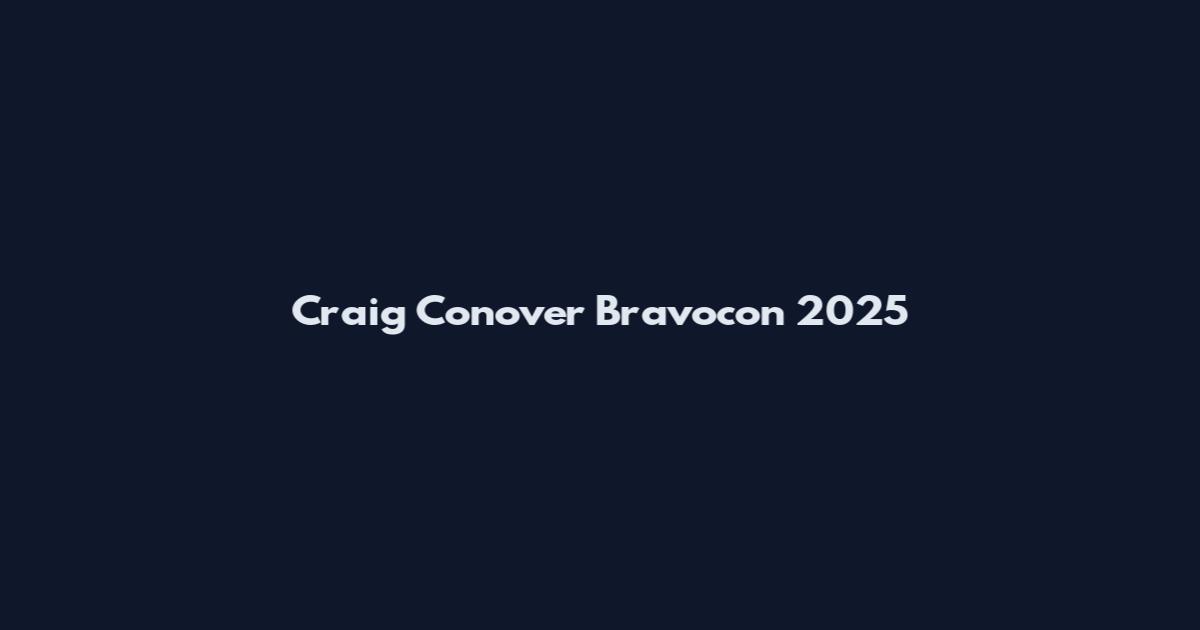 Craig Conover Bravocon 2025