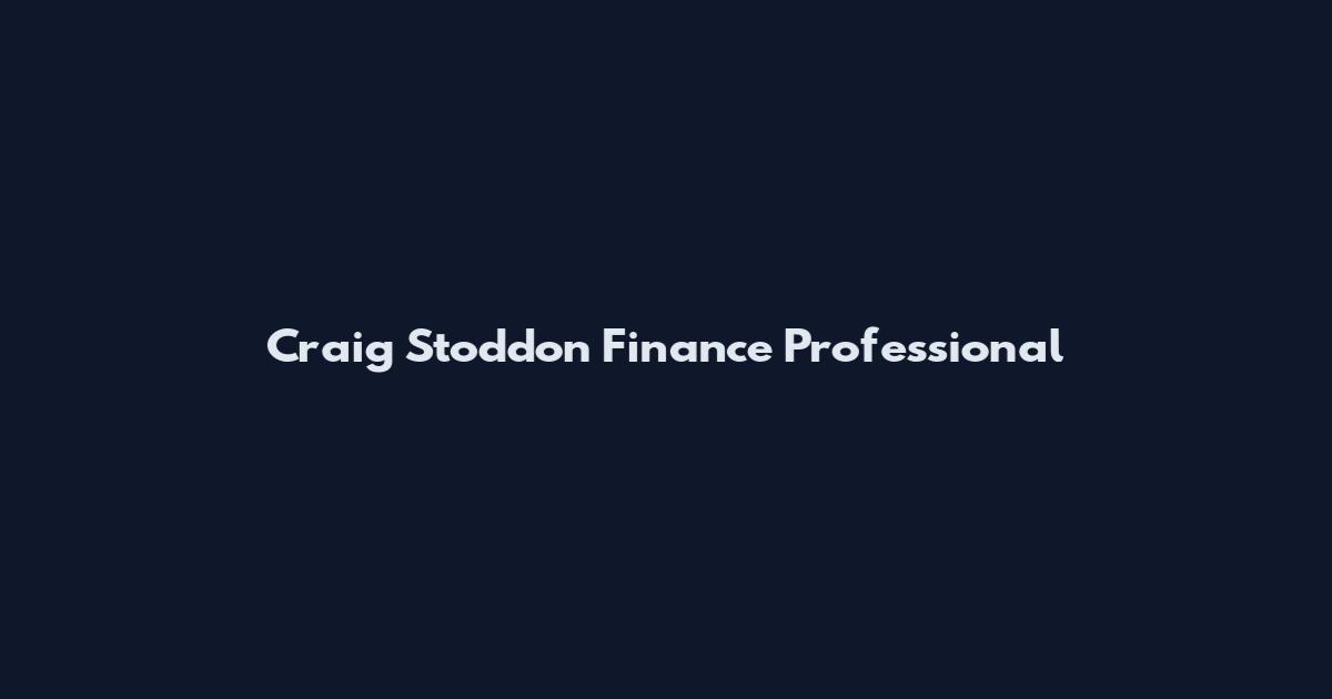 Craig Stoddon Finance Professional