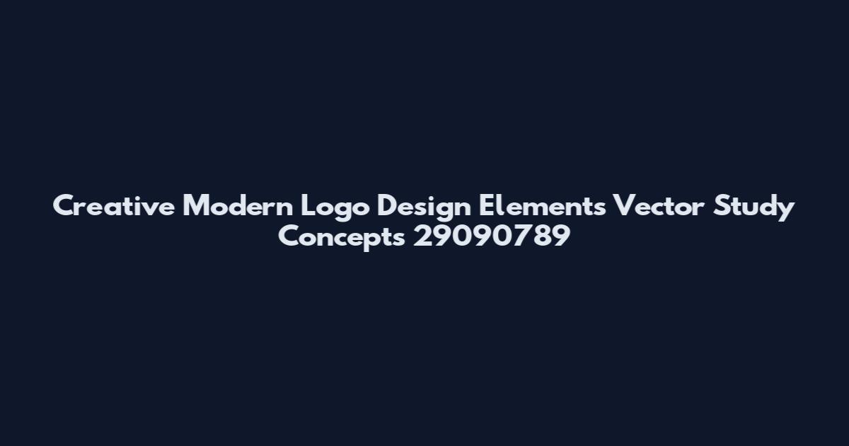 Creative Modern Logo Design Elements Vector Study Concepts 29090789