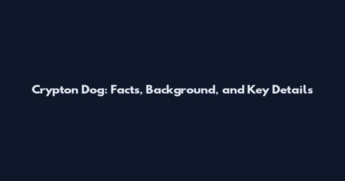 Crypton Dog: Facts, Background, and Key Details