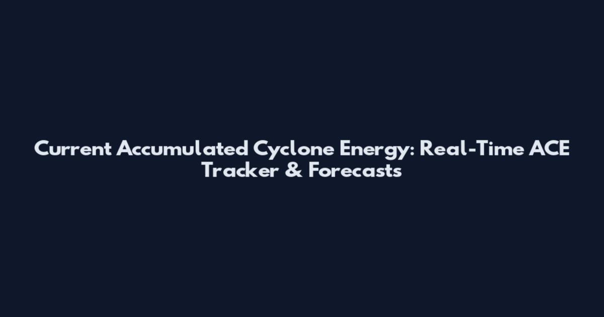 Current Accumulated Cyclone Energy: Real-Time ACE Tracker & Forecasts