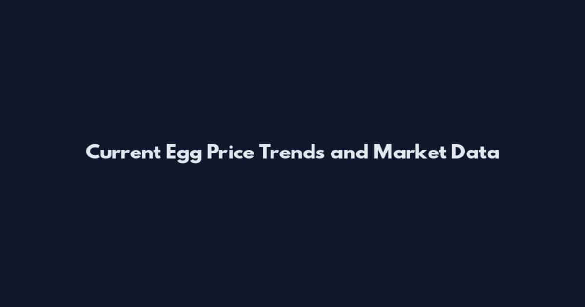 Current Egg Price Trends and Market Data