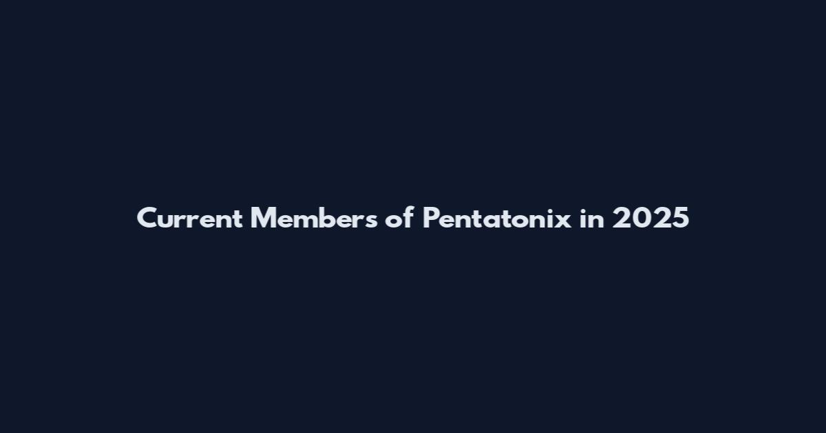 Current Members of Pentatonix in 2025