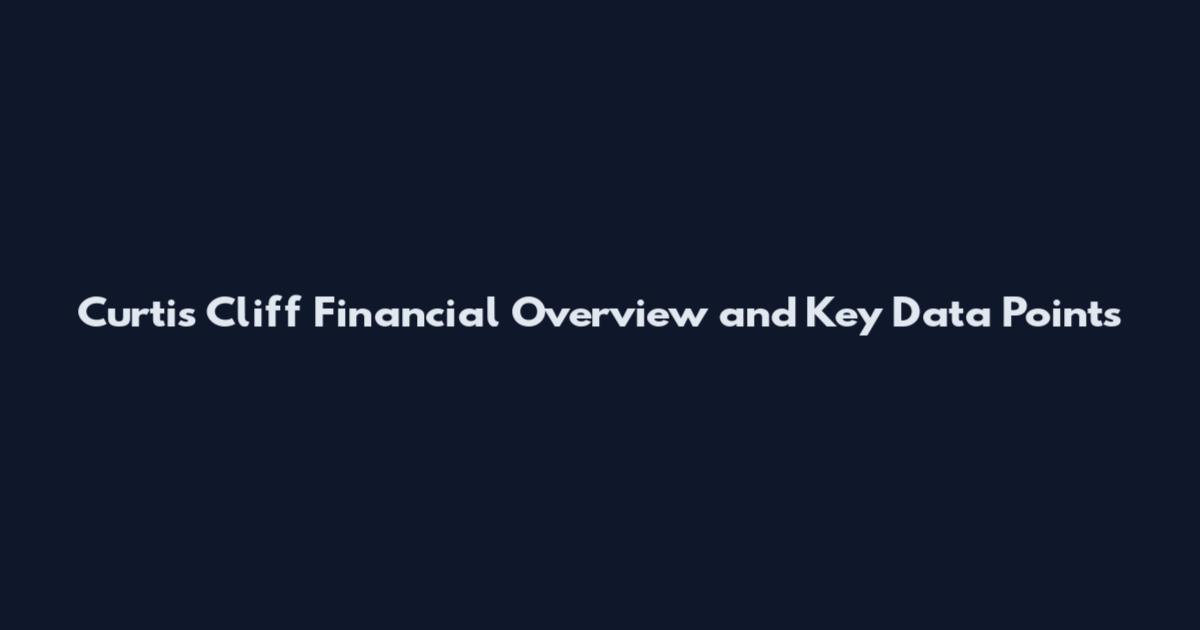 Curtis Cliff Financial Overview and Key Data Points