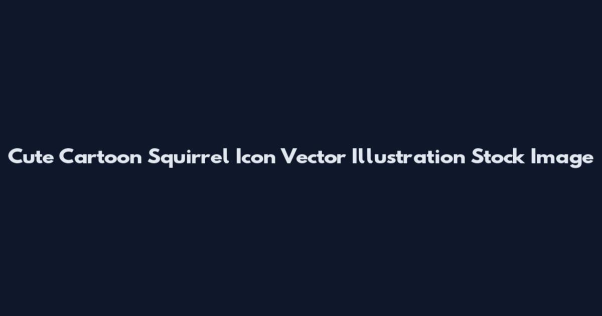 Cute Cartoon Squirrel Icon Vector Illustration Stock Image