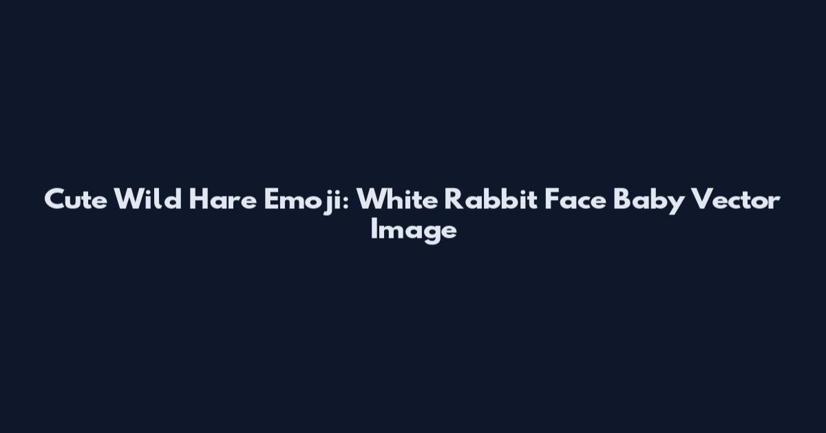 Cute Wild Hare Emoji: White Rabbit Face Baby Vector Image