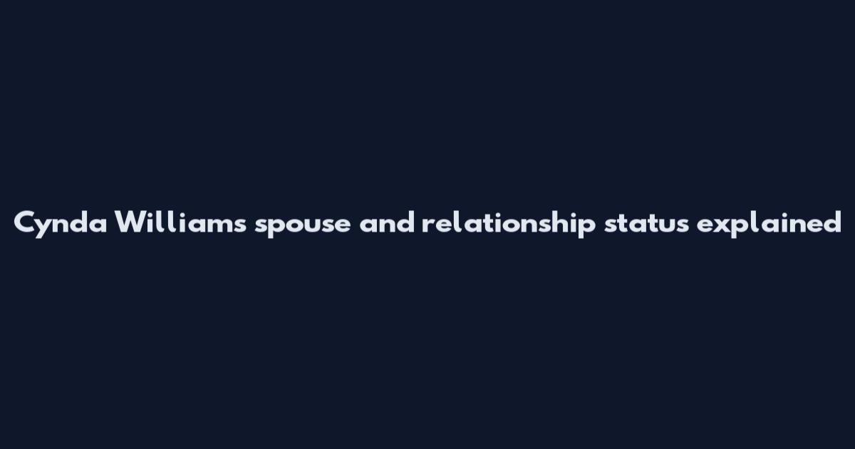 Cynda Williams spouse and relationship status explained