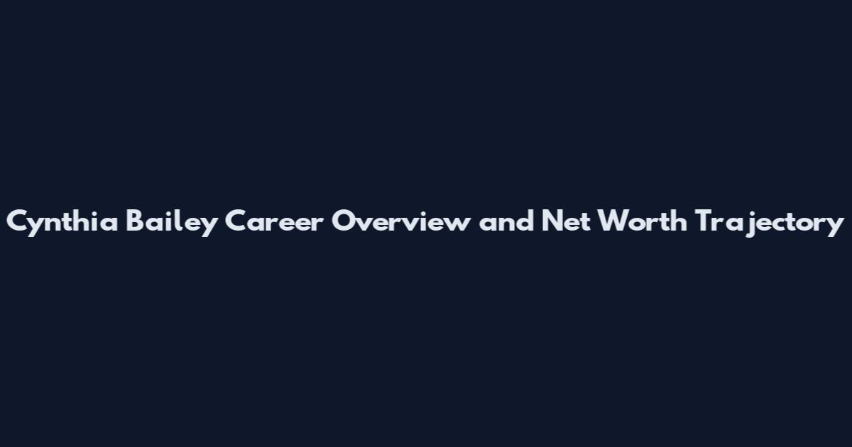 Cynthia Bailey Career Overview and Net Worth Trajectory