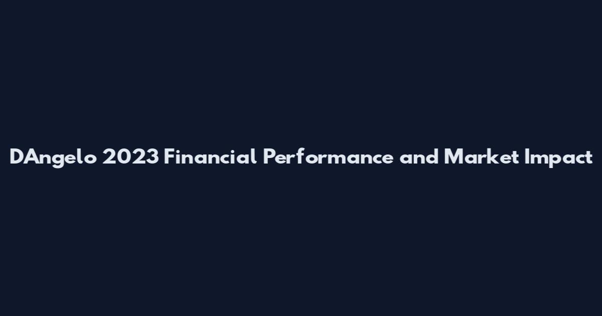 D'Angelo 2023 Financial Performance and Market Impact