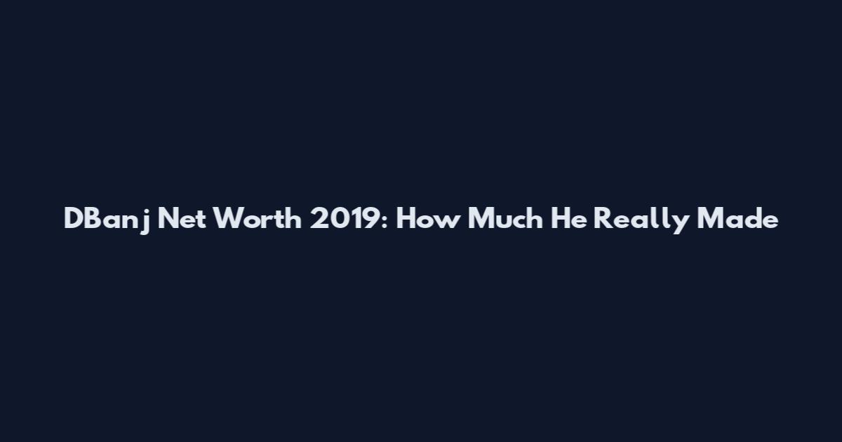 DBanj Net Worth 2019: How Much He Really Made