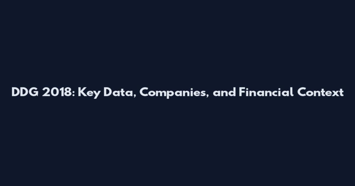 DDG 2018: Key Data, Companies, and Financial Context
