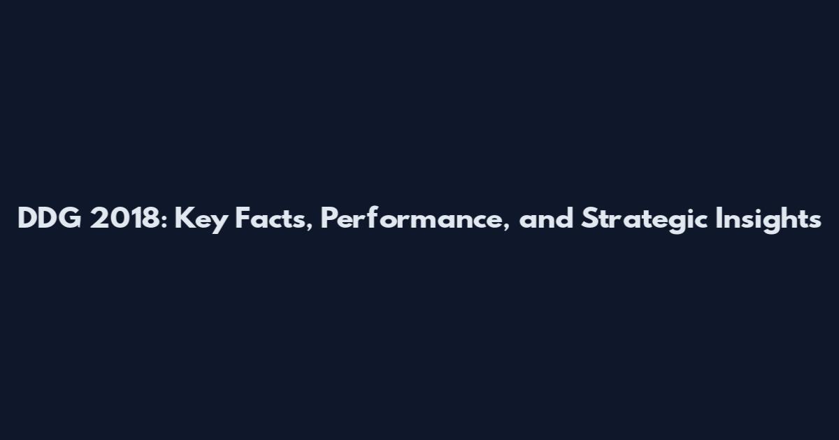 DDG 2018: Key Facts, Performance, and Strategic Insights