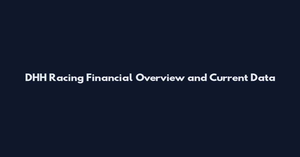 DHH Racing Financial Overview and Current Data
