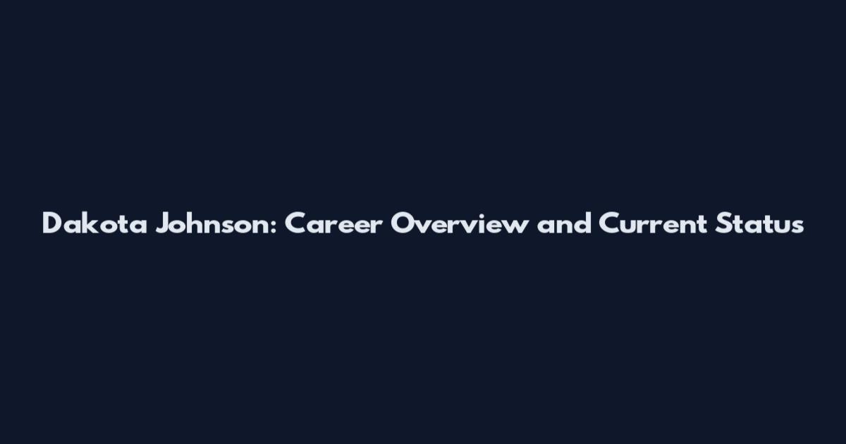 Dakota Johnson: Career Overview and Current Status