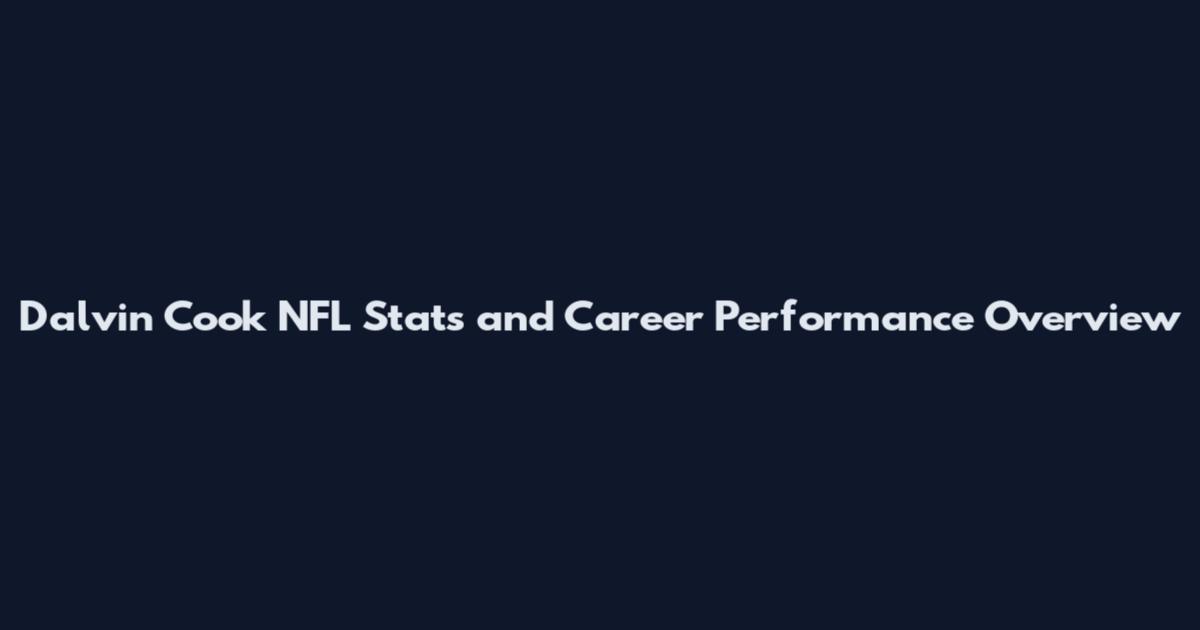 Dalvin Cook NFL Stats and Career Performance Overview