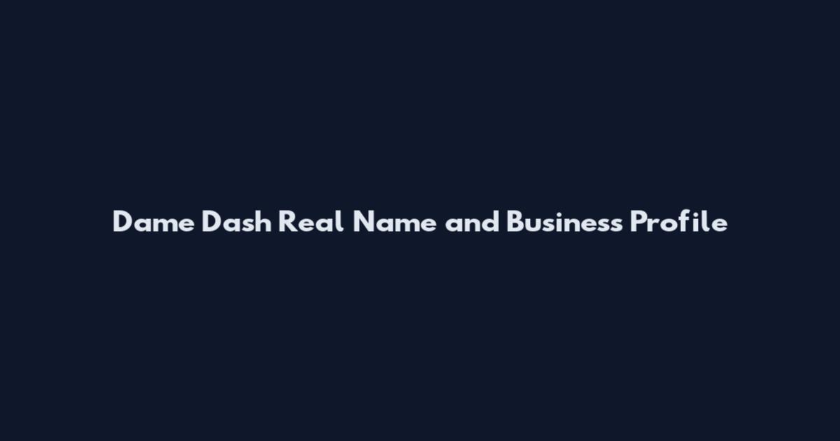 Dame Dash Real Name and Business Profile