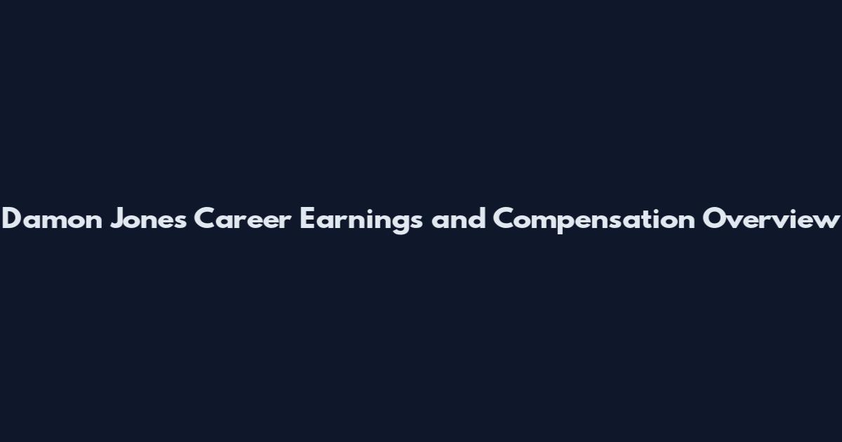 Damon Jones Career Earnings and Compensation Overview