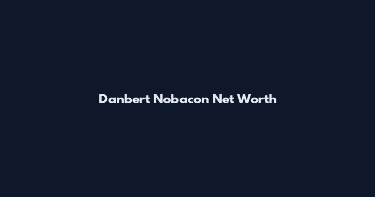 Danbert Nobacon Net Worth