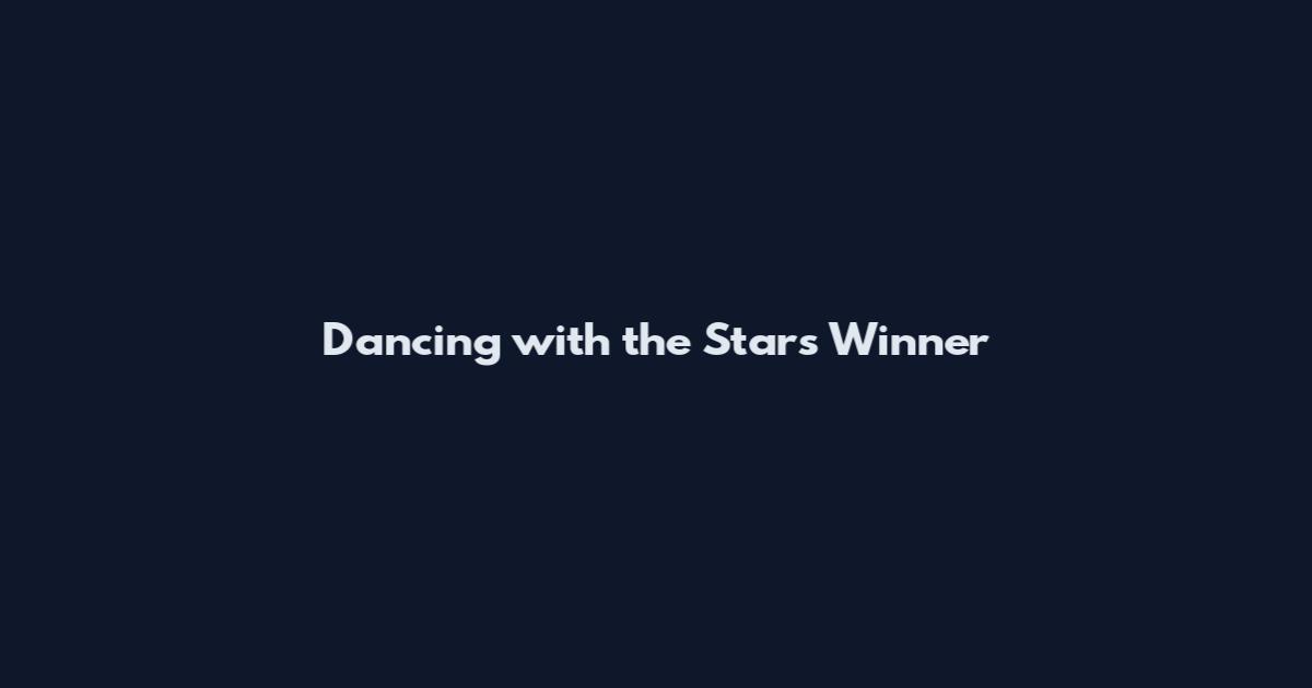 Dancing with the Stars Winner
