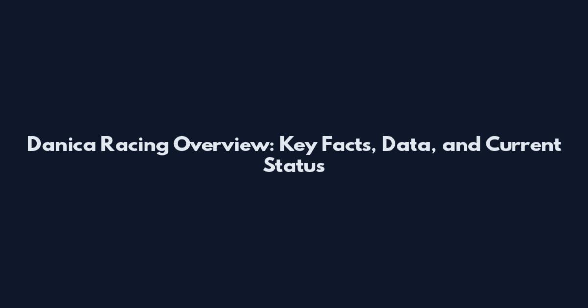 Danica Racing Overview: Key Facts, Data, and Current Status