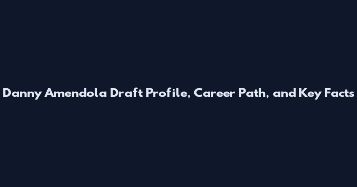 Danny Amendola Draft Profile, Career Path, and Key Facts