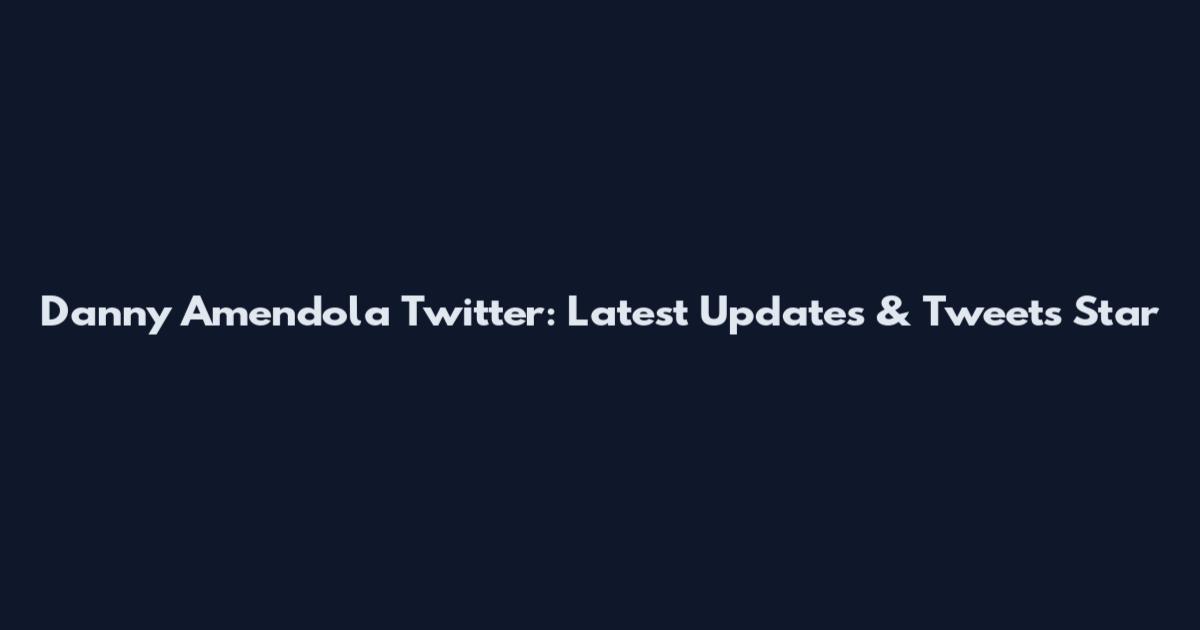 Danny Amendola Twitter: Latest Updates & Tweets Star