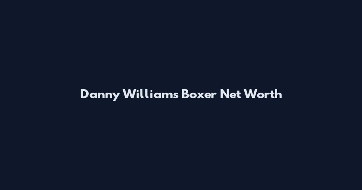 Danny Williams Boxer Net Worth